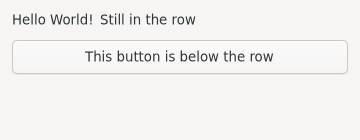 A column containing a row and a button