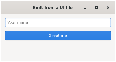 A window whose layout came from a .ui file