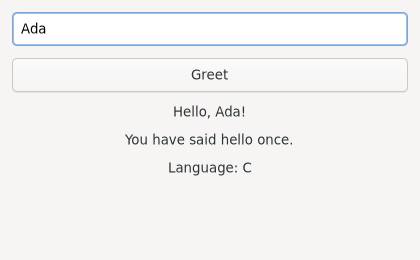 The greeter in its original English
