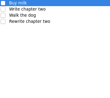 A list view over a Gio.ListStore