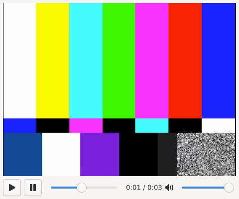 Gtk.Video playing the generated test clip